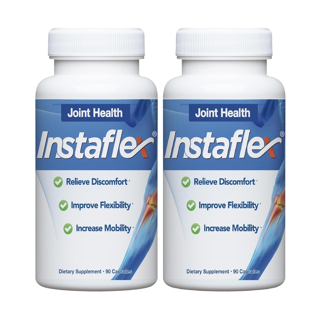 Instaflex Joint Support Supplement - Clinically Studied Joint Relief Blend of Glukosamiini, MSM, White Willow, Turmeric, Inkivääri, Cayenne, Hyaluronic Acid - 180 kapselia