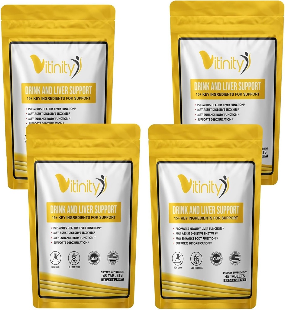 Anti Drink Support Supplement-15+Avain ainesosat Craving Support,Liver Health,Kudzu, Milk Thistle,Holy Basil,DHM,Kaikki Natural Cleanse, Gradual Reduction,Nutrient Replenisher Tabletit(60 päivää)