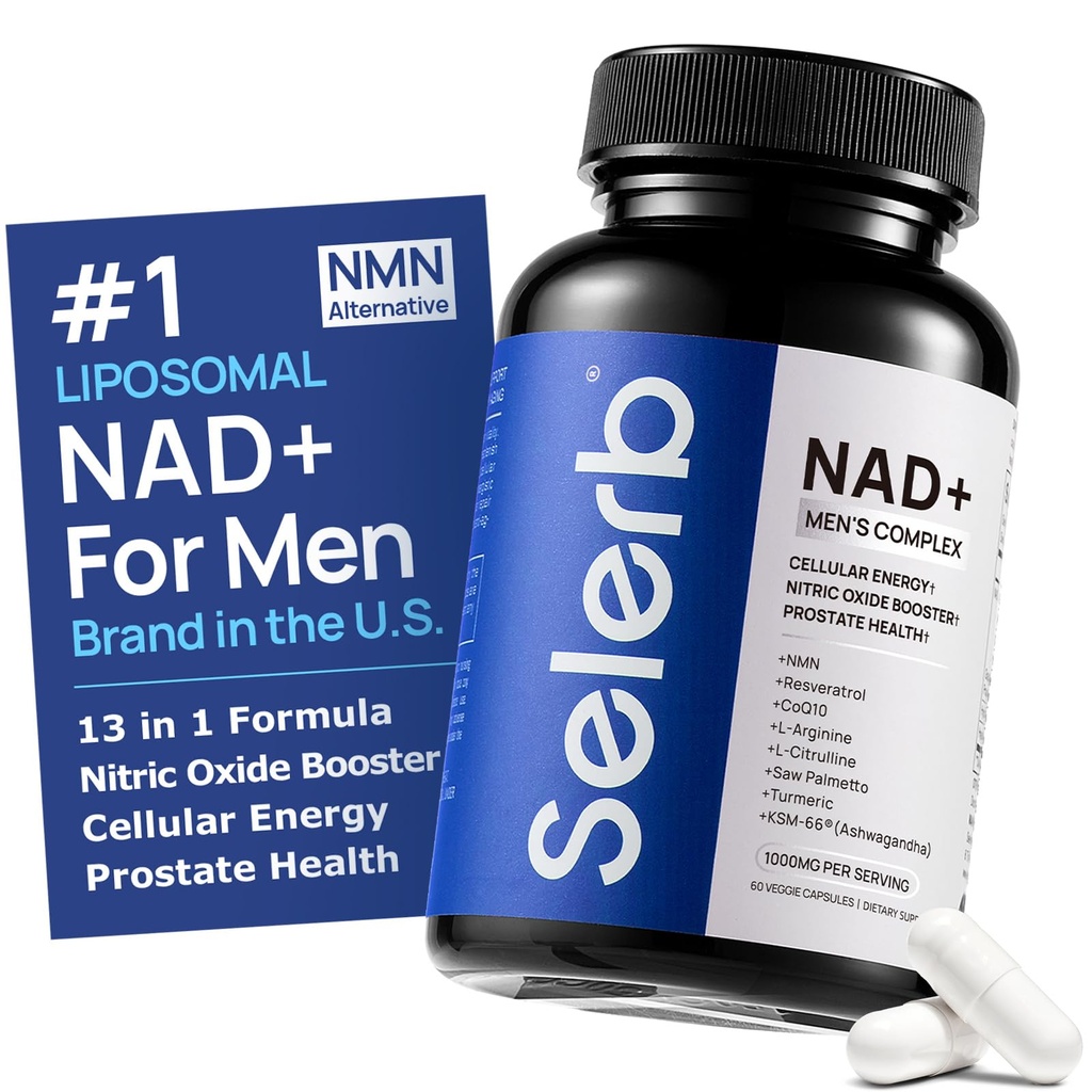 NAD+ täydentää miesten typpioksidi eturauhasen terveys täydentää miesten Resveratrol, CoQ10, L Sitruliini ja lykopeeni anti-aging, Stamina & Cellular Energy Support 60 kapselia