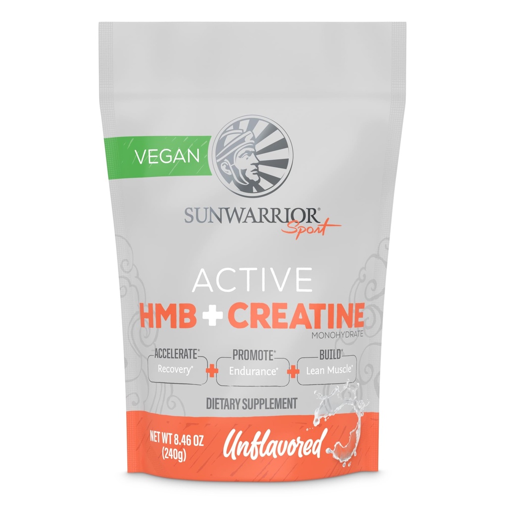 Sunwarrior Creatiini HMB Monohydraatti Powder Muscle Recovery, 240g Pre Treout täydennysosa miehille ja naisille, Micronized Leucine Recovery Supplement Unmariored 30 Servings