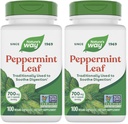 Nature's Way Premium Herbal Peppermint Leaf, Perinteinen digestiivinen rauhoittava ja epämukava tuki*, 700mg per Serving, 100 kapselia (Pack of 2)