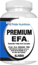 Pride Nutrition Premium EFA Omega 3-6-9 Supplement for Miehet ja naiset 5 in 1 - EPA, DHA, GLA, ALA & CLA Essential rasvahapot kalaöljy - Softgel pillerit