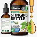 BIO KRAUTER Sting Nokkonen Tincture - Nokkonen juuriuute Liquid - Virtsan tuki täydentää - Urtica Dioica Natural Extract - Vegan, sokeri & alkoholiton tippa 2 Fl.Oz.