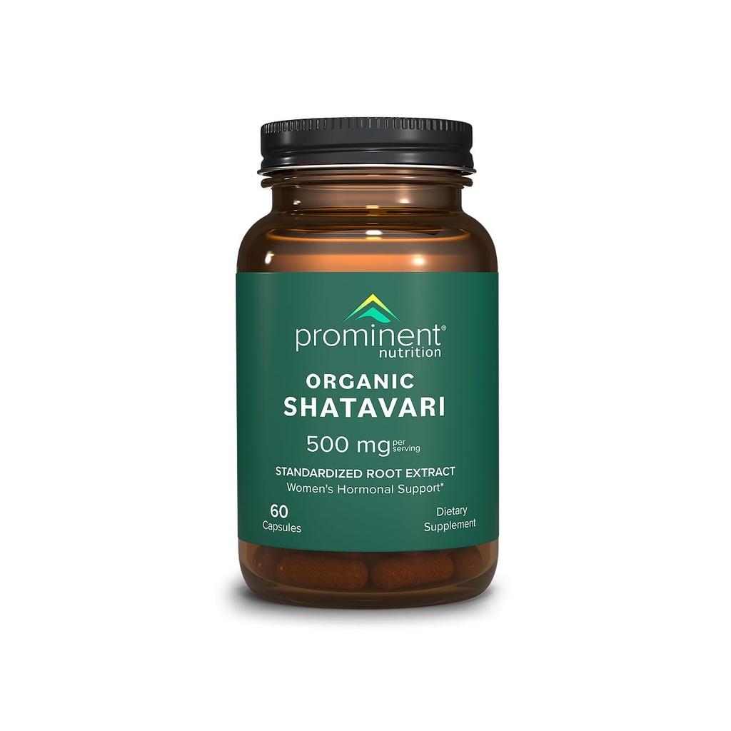 Nutrition Organic Shatavari Kapselit, Hormoni tuki naisille, 500 mg, 60 Count, Standardoitu juuriuute Formuloitu naisten terveys - 1 Pack