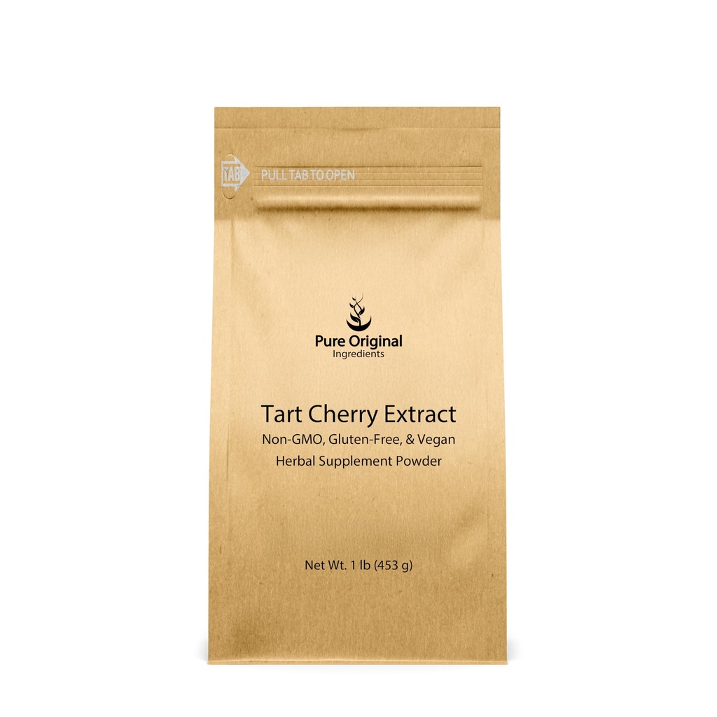PURE ALKUPERÄISET AINEET Tart Cherry Extract (1 lb) ei-GMO, kasviperäistä täydennysosa