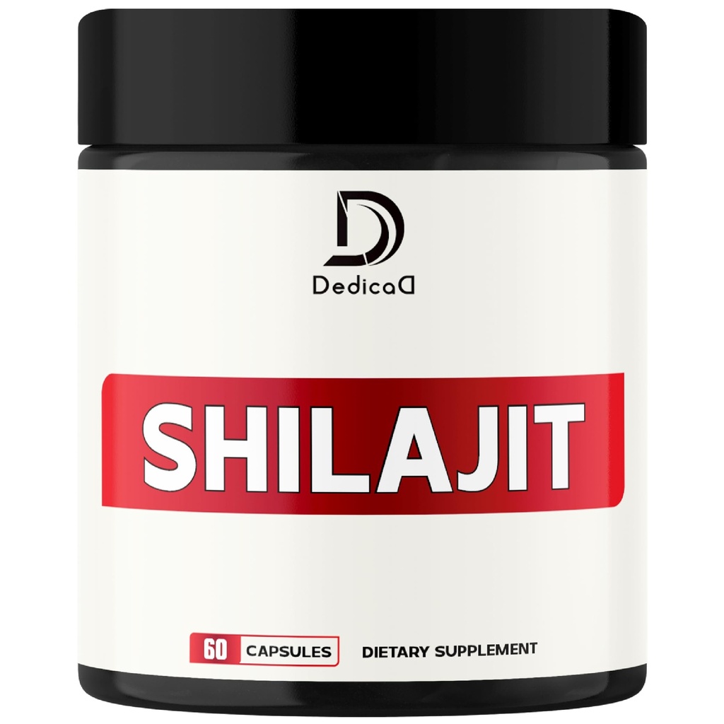 1000Mg Shilajit Pure Himalayan Organic Capsules - Sisältää luonnon Fulvic, Hummerihappo & 85 Muut - Shilajit täydentää kehon tasapaino, sydänterveys, aivojen ja immuunijärjestelmän tuki - 60 kreiviä