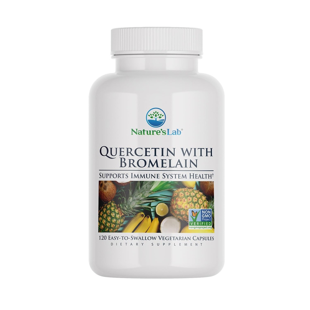 Nature's Lab Quercetin Bromelain - Ei GMO:ita, Gluteeniton - 120 kapselia