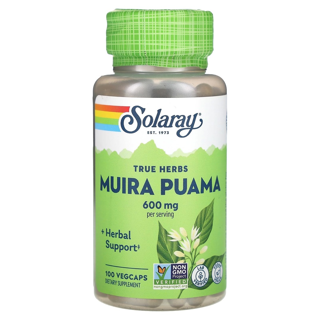 SOLARAY Muira Puama - 300 mg - 100 kapselia