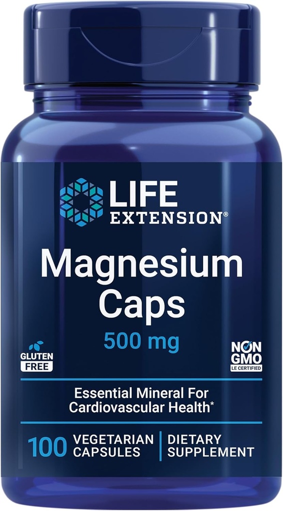 Life Extension Super Vitamiini E 268 mg Heart Brain Immuno Health Magnesium 500 mg Heart Bones Metabolia Kapselit Bundle