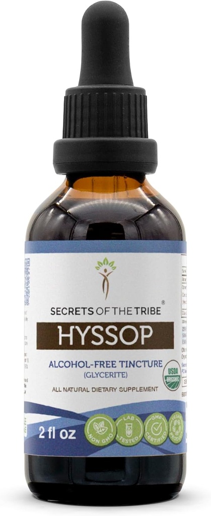 Hyssop USDA Organic ... Alkoholiton uute, korkeatehoinen kasviperäisten dropsien valmistus 100% Certified Organic Hyssop (Hysopus officinalis) Kuivattu yrtti (2 oz)