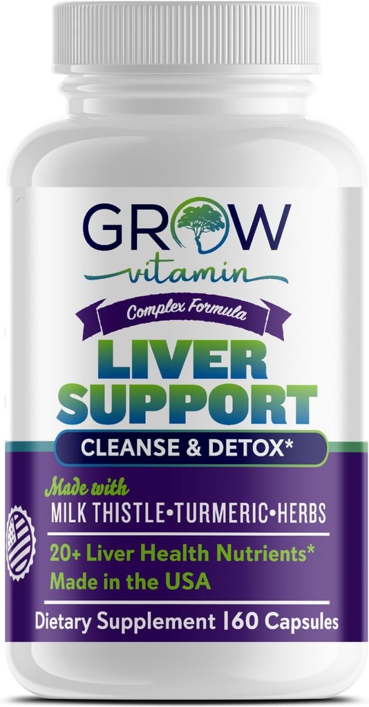 kasva vitamiinin maksa Cleanse Detox kapselit w / Unique Blend maito Thistle, Artisoke & Voikukkauute - Liver Supplement Sisältää Turmeric, Beetroot & Koliini - 60 kapselia