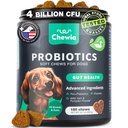 Probiotika för hundar Gut Health, Digestion, Immunity, Yeast Balance, Itchy Skin, Allergies Support - Dog Probiotic Chews med Digestive Enzymes för Gut Flora-Sof Treats med Pumpkin och Yeast Powder