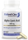 Patient One Alpha Lipoic Acid (ALA) 600 mg | Antioxidant Supplement för att stödja nerv- och leverhälsa * 60 kapslar