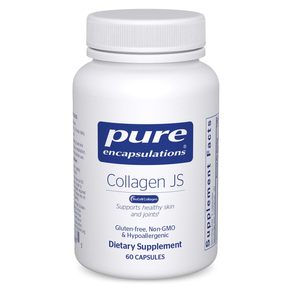 Puhtaat kapselit Kollageeni JS - Ihon ja Joint Health* - 1000 mg Hydrolysed Biocell Collagen - Gluteeniton & ei-GMO - 60 kapselia