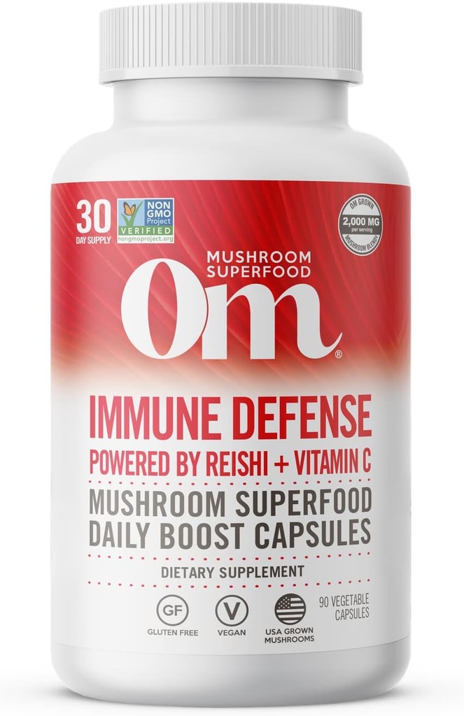 Om Sieni Superruoka Immuuni puolustus Sienen kapselit Superfood täydentää, 90 Count, 30 päivää, Sienten Blend, Reishi, Turkki Tail, Maitake, Agaricus Blazei, C-vitamiini, Vegan