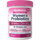 NewRhythm Women's Probiotics, Organic Prebiotics, 70 miljarder CFU 10 Strains, Vaginal Probiotics för urin- och matsmältningshälsa, 30 Vegan Capsules, No Bloating
