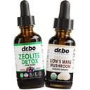 Zeolite Detox & Lions Mane Drops - Zeolite lapsille ja aikuisille vitamiineja B12 & D, klinoptilolite Gentle Body Daily Detox Cleanse - Organic Lion's Mane Mushroom Liquid Drops for Focus, Fog, Brain