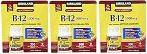 Kirkland Pozpfa Sublingual B-12 5 000 mikrog, 300 tablettia (3 pakkaus)