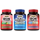 10 i 1 Magnesium Complex & Iron Supplement, 65mg Carbonyl Iron med 250mg Vitamin C & 5 i 1 Iron Complex