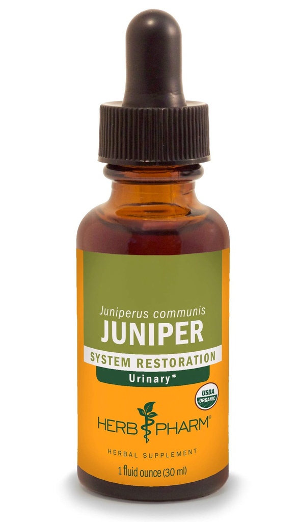 Herb Pharm Certified Organic Liquid Extract för Urinary System Support Juniper 1 Fl Oz