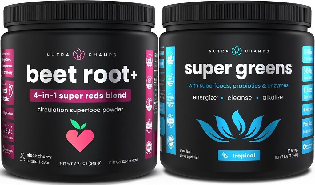 NutraChamps juurijuurijauhe - Vihreät Superfood Powder