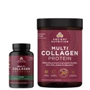 Ancient Nutrition Multi Collagen Advanced Kapselit, Lean, 90 Count + Multi Collagen Protein Powder, Ei maukasta, 45 Tarjoukset