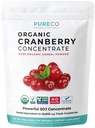 USDA Cranberry Powder Organic Certified - Organic Cranberry Juice Concentrate Tuki virtsateiden terveys naisille ja miehille - Pure Berry Concentrate Vegan non-GMO & Filler Free (200 tarjoilua)
