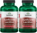 Swanson Auringonkukka Lecithin - Herbal Supplement Edistävät terveet aivot toiminto - Natural Formula Sydämen terveys & terve lipiditasapaino - (90 Softgels, 1200 mg Each) 2 pakkaus