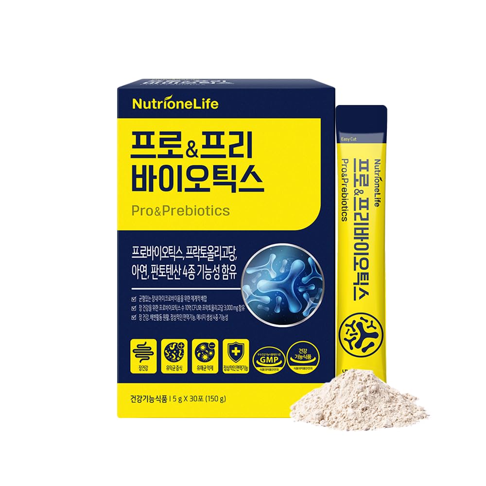 Pre&Pro Biotics, 1Billion PMY, Powder type Korea Probiootit, Multi-Strain Probiootti Blend, tukee digestiivinen hyvinvointi, sisältää sinkkiä ja pantoeenihappoa