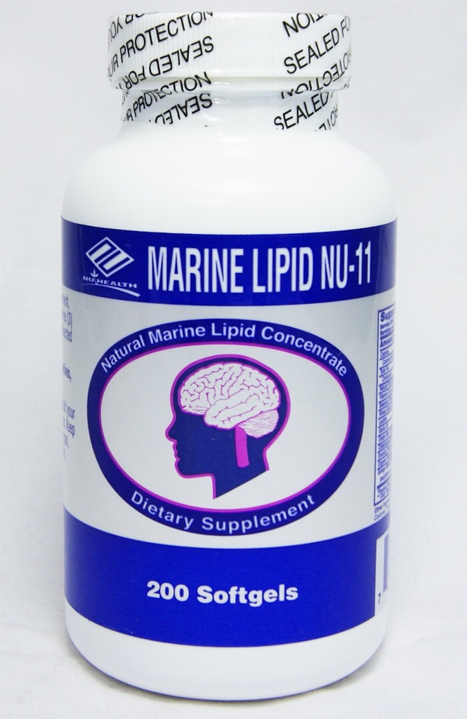 Marine Lipid Nu-11 i 1 Inkludera: Fish Oil,soy Lecithin, Wheat Germ Oil, Selenlum Yeast, Garlic Oil, Grape Bark Extract, Vitamin E, Octacosand Powder, Evening Primross Oil, Orgenic Flaxseed Oil, Ginkgo Biloba Extract.
