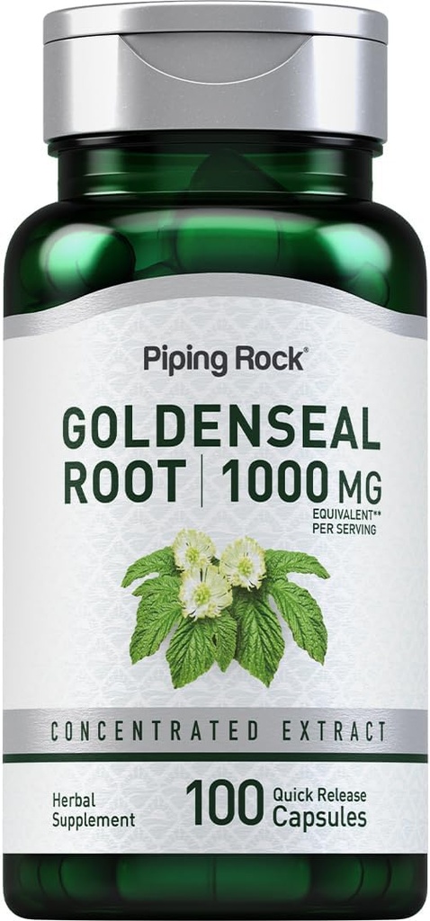 Piping Rock Goldenseal juurikapselit ... 1000 mg... 100 pilleriä... ...