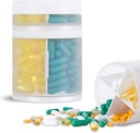 Erittäin suuri täydentää Järjestäjä ja Kannettava pilleri tapauksessa 8 Osastot Kahden Layers Lääke Dispenser Kuukausittaiset vitamiinit Järjestäjät Pill Bottle, läpinäkyvä