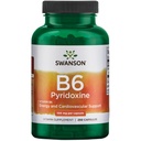 Swanson B6 Pyridoxin - Vitamin Supplement främja kardiovaskulär hälsa och energimetabolism - naturlig formel främjar övergripande välbefinnande - (250 kapslar, 100 mg vardera)