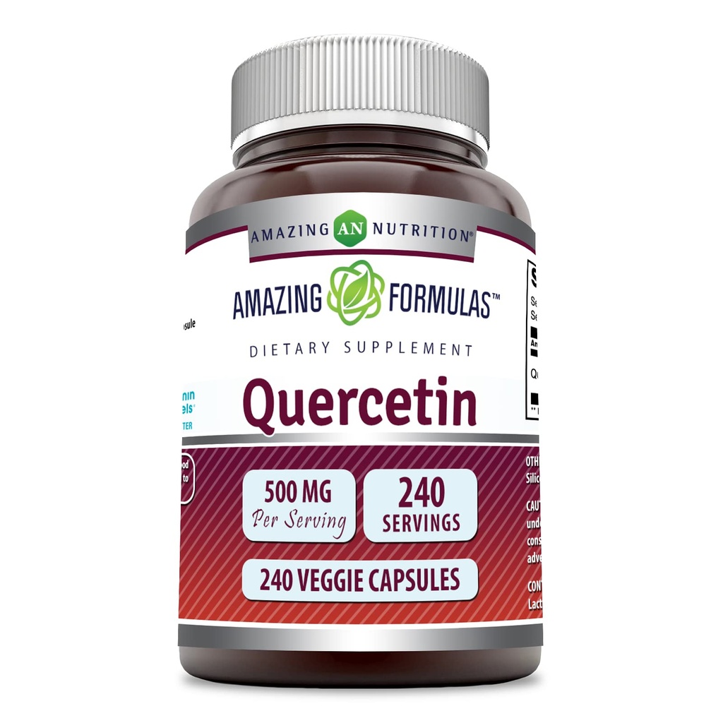 Hämmästyttävä Formula Quercetin 500 mg Kasviskapselit Supplement 
