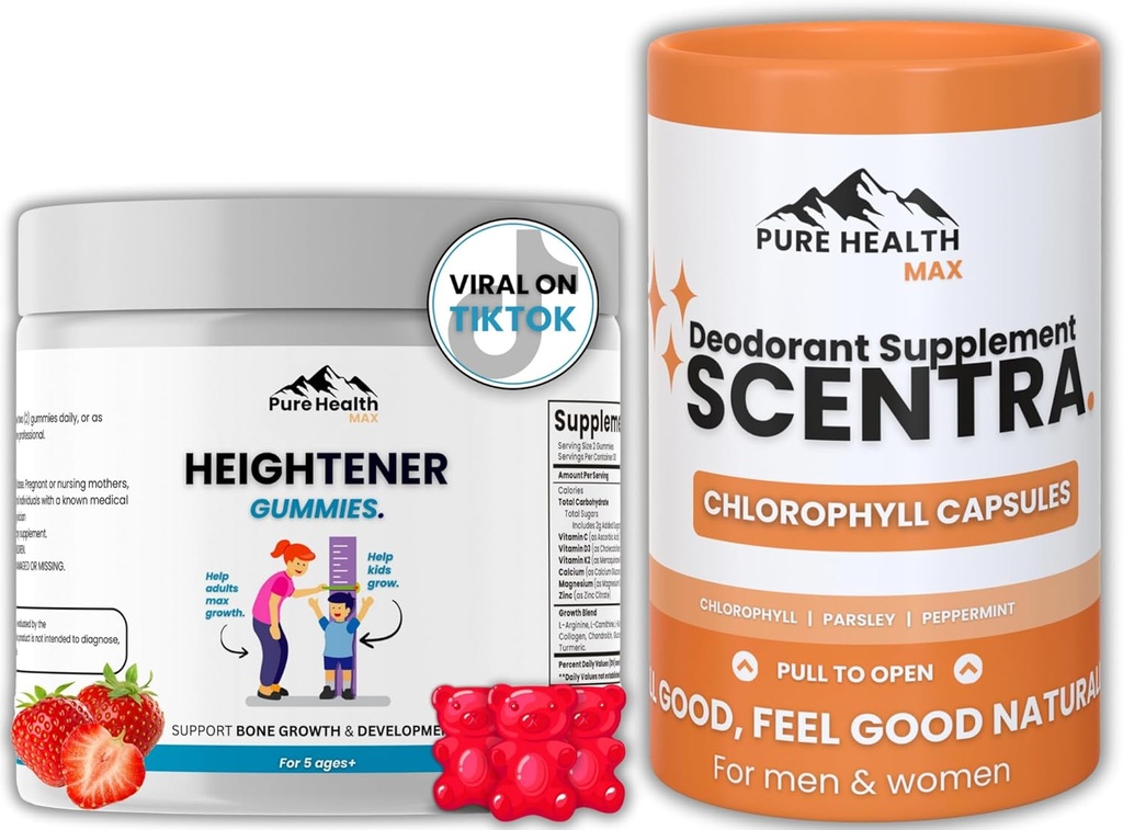 Heightener Gummies + Scentra Deodorising Capsules
