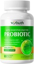 Probiotika för kvinnor och män - Probiotiska 50 miljarder CFU 18 Strains & 5 Digestive Enzymes for Gut Health, Immune - Probiotika kapslar stöder Gas & Bloating, Natural, Non-GMO, Gluten Free, 60ct