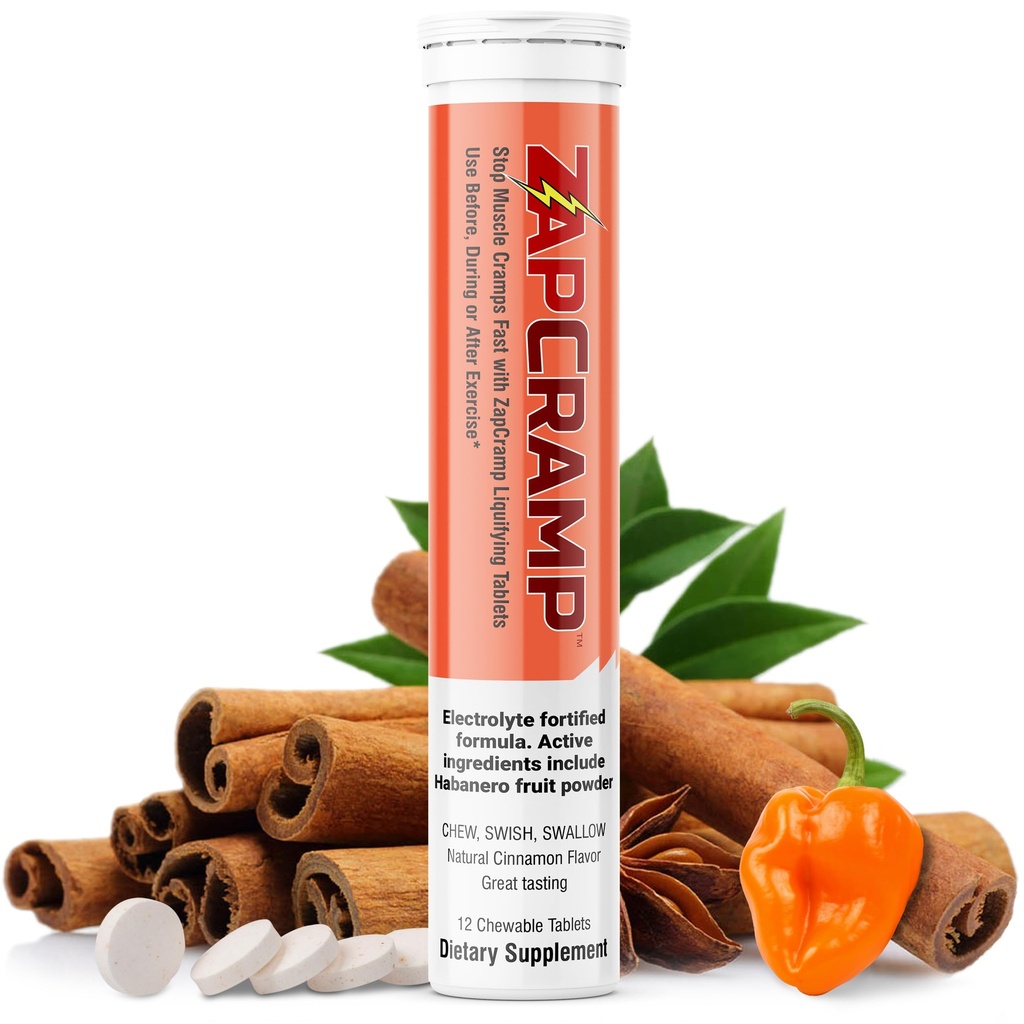 Pysäytä lihaskramppeja nopeasti kapsaisiinin kanssa Habanero Fruit Powder Liquifying Chewable Tablets Elektrolyyttejä kehon ja jalkakramppeja Relief- 12 tablettia