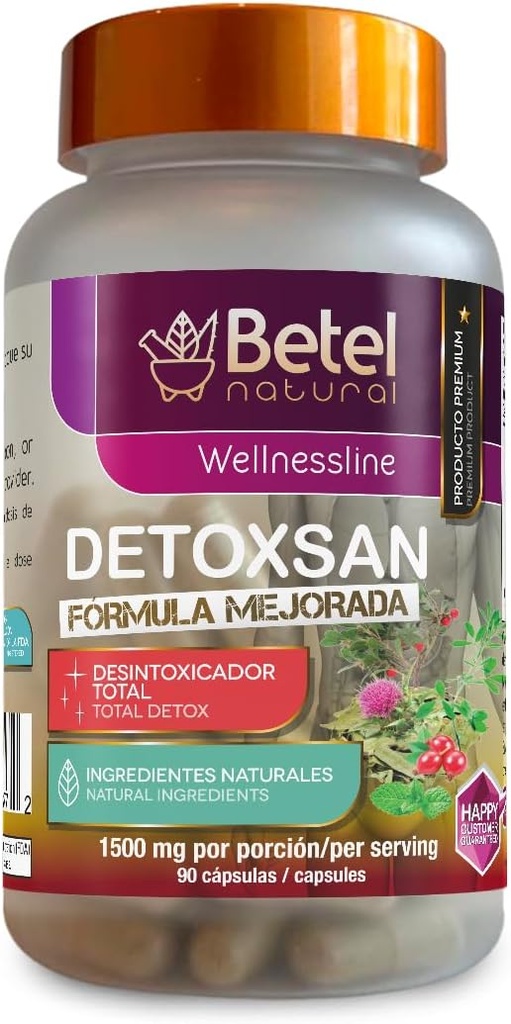 Betel Natural Detoxsan Kapselit Yhteensä Detox Cleanse Terve Maksa ja Colon - 1500 mg per tarjoilu