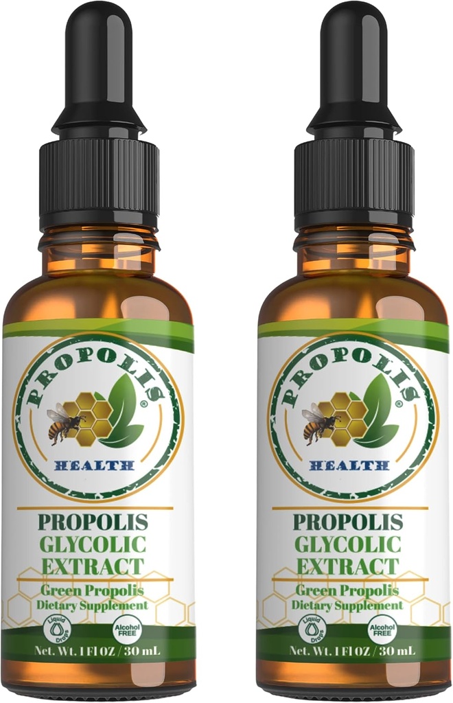 Green Propolis Extract Liquid - Brazilian Bee Propolis - Alkoholiton Immunosupport Supplement - 60 päivän toimitus - Luonnollinen immuniteetti shotteja