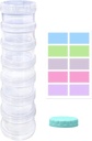 7 päivän pilleri Organizer tapauksessa pinottava viikon lisäravinteet vitamiinit pillereitä haltija annostelija Suuri kirkas Läpinäkyvä Extra Lid