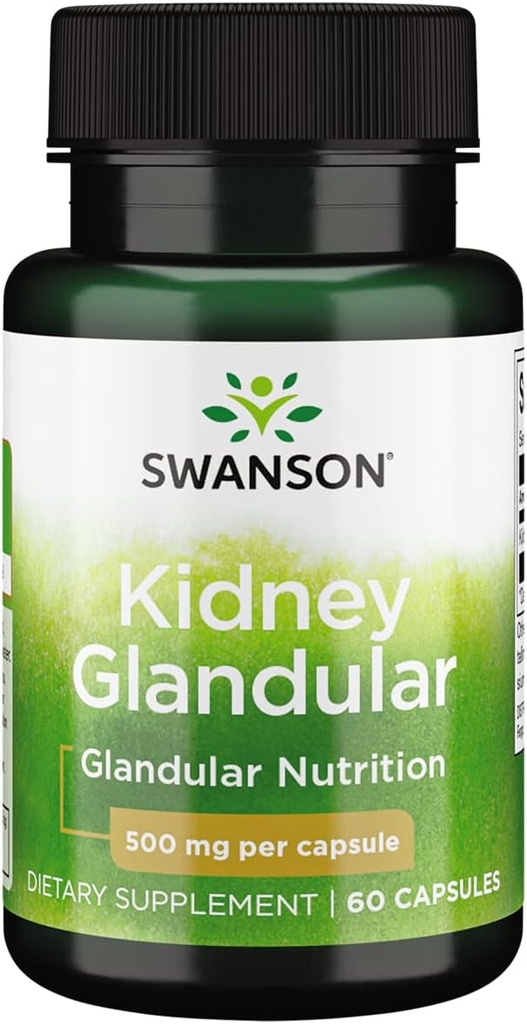 Swanson Raw Kidney Glandular 500 Milligram 60 kapslar