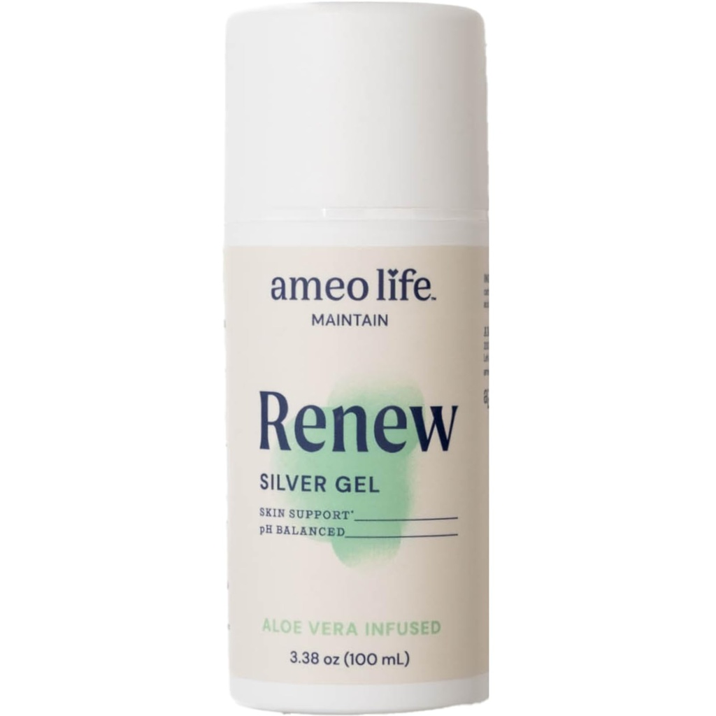 Ameo Life Kolloidinen Hopea geeli ihon hoitoon Aloe Vera - 30ppm Haavanhoito geeli Tarjoaa Haavojen hoito haavat, scrapes & Burns - hellä Formula terveelle iholle (3.38 oz)