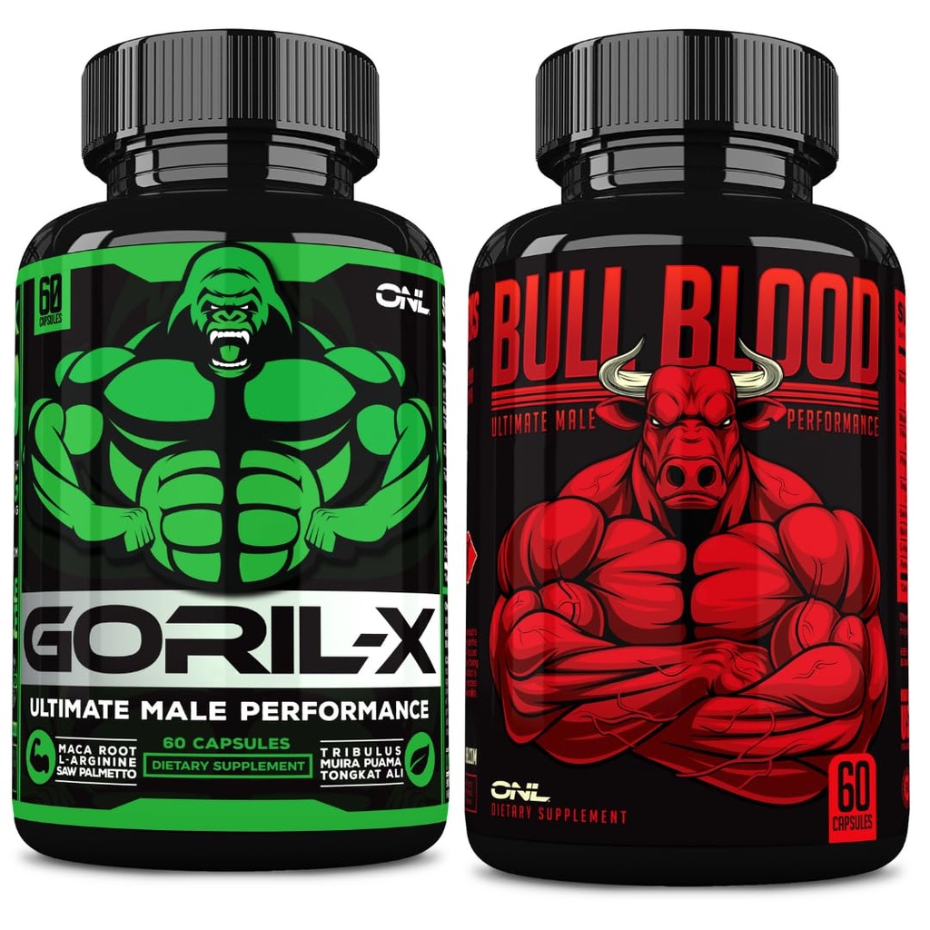 ONL Miesten Testosteroni Booster Bundle - GORIL-X & Bull Blood 