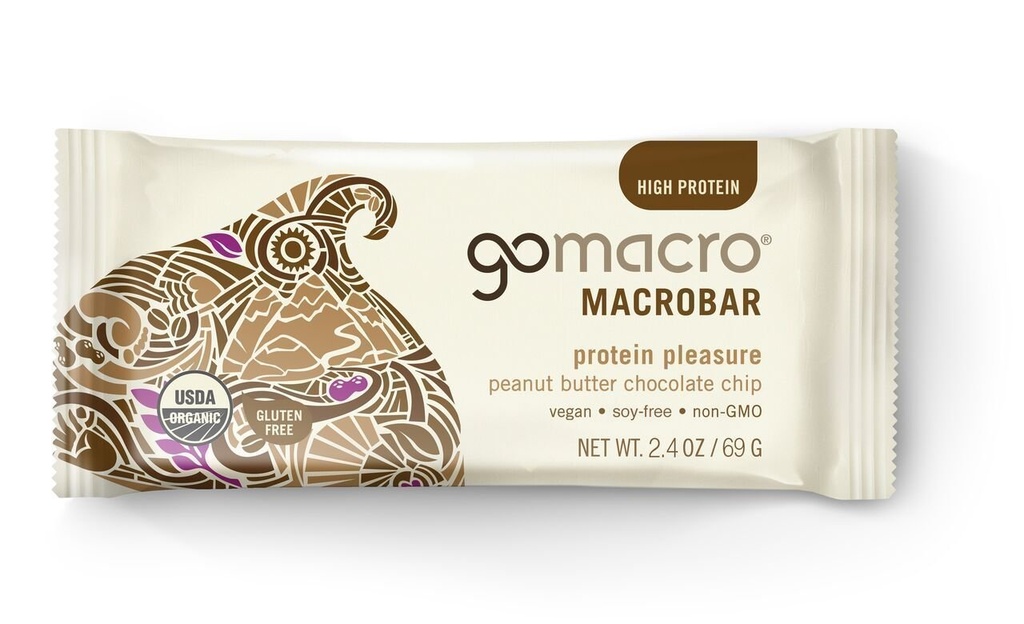 GoMacro, Protein Pleasure Bar, Peanut Butter Suklaa Chip, 2.4 oz