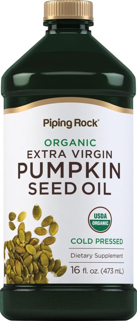 Piping Rock Kurpitsa siemenöljy Organic Cold Pressed 16 Fl Oz ...