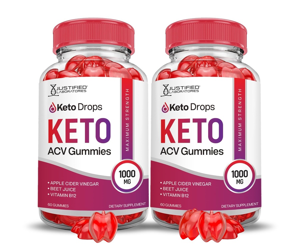 Perustellut laboratoriot (2 Pack Keto Drops Keto ACV Gummies Advanced Formula 1000MG Muotoiltu granaattiomenalla Beet Juice Powder B12 Vegan Non GMO 120 Gummys