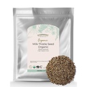 Starwest Kasvitieteet Organic Milk Thistle Seed Whole - Loose Leaf Milk Thistle for Tea & Cooking, Mix in Juice, Lisää Smoothies, Kaurapuuro, & jogurtti, Certified Kosher, ei-GMO - Bulk 1 lb Bag