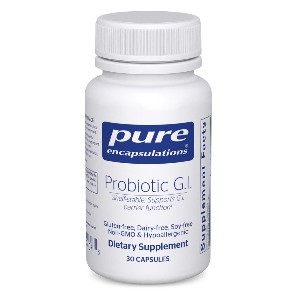 Rena inkapslingar Probiotisk GI - Shelf Stable Probiotic för intensiv hälsa och gastrointestinalt stöd - med Lactobacillus & Bifidobacterium - 30 kapslar