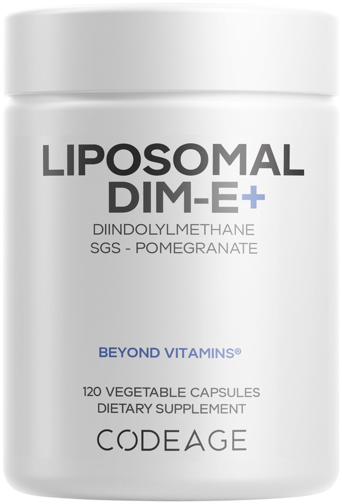 Koodi Liposomaalinen DIM täydennysosa - 4 kuukautta tarjonta DIM-vitamiinit ja SGS, Granaattiomena, Parsakaali, E-vitamiini Isomers Tocopherols Alpha Beta Gamma Delta - liposomaalinen Formula - Gluteeniton - 120 kapselia