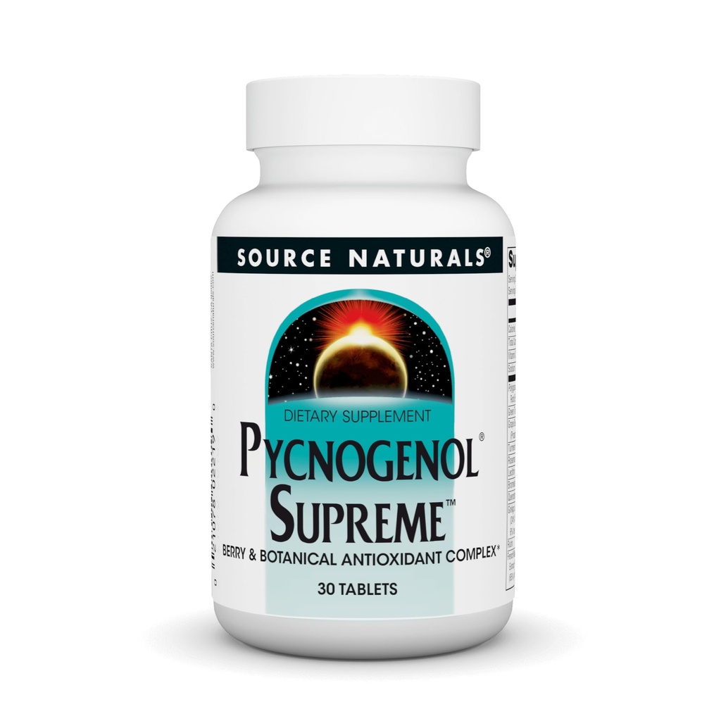 Source Naturals Pycnogenol Supreme, Berry & kasviperäinen antioksidanttikompleksi* - 30 tablettia
